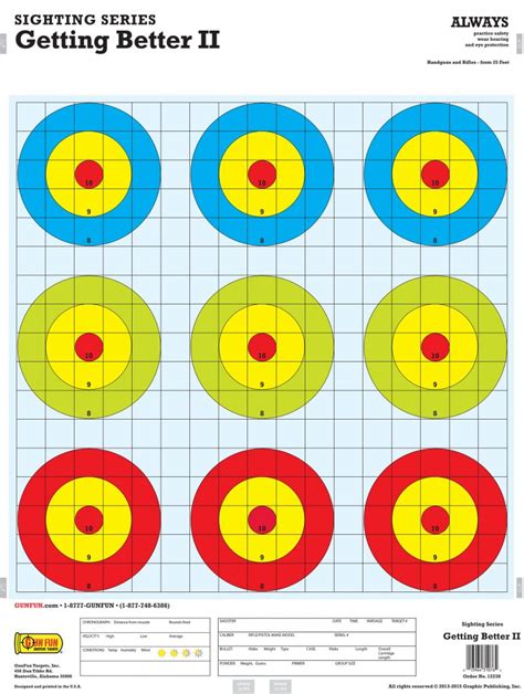 100 Yd Rifle Target 82030 Gunfun Shooting Targets