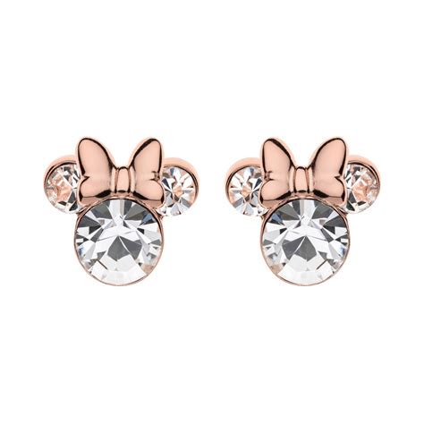 Boucles D Oreilles Disney En Argent Orn Es De Cristaux Scintillants