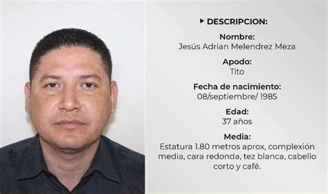 Ofrecen 500 mil pesos de recompensa por Jesús Adrián Melendrez alias