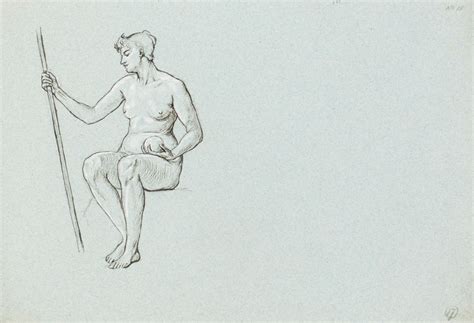 Study Of A Seated Female Nude For A Coinage Competition Works Of