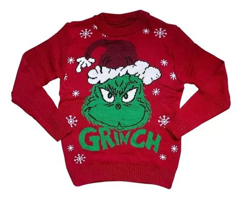 Su Ter Tejido Navide O Grinch Ugly Sweater Duo Guinda