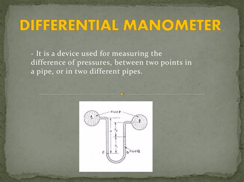 DIFFERENTIAL MANOMETER