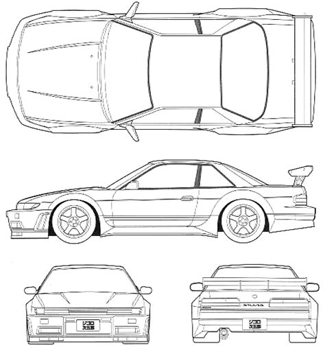 Nissan Silvia S13 Drawing