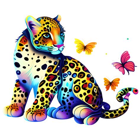 Colorful Leopard Butterflies Star Graphic · Creative Fabrica