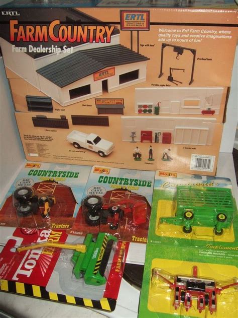 New Ertl Farm Country Farm Dealership Set 5 Packs Of Tractors Country Farm Farm Toys Ertl