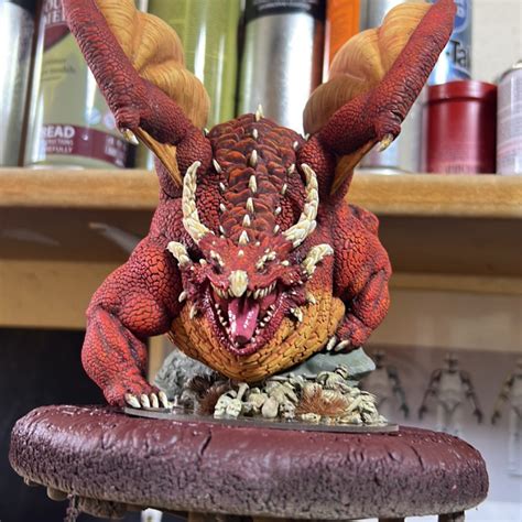 D Print Of Chunky Dragon Rpg Monster Dnd E Mortal Enemies Set