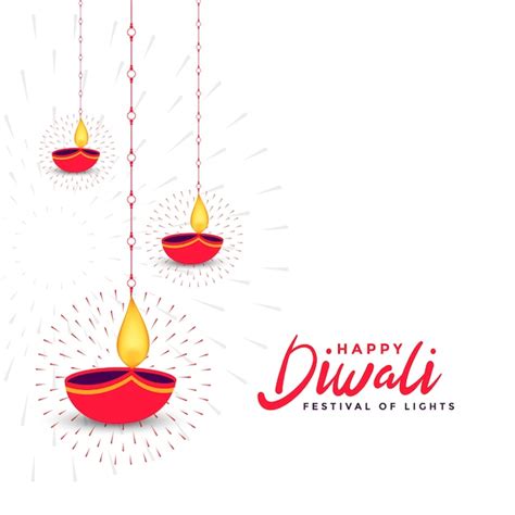 Feliz diwali indio desea diseño de tarjeta Vector Gratis