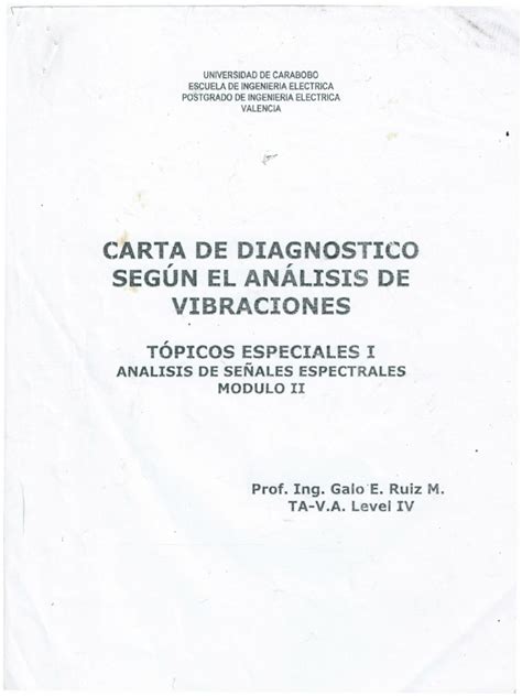 Pdf Carta Diagnostico Segun Analisis De Vibraciones Dokumen Tips