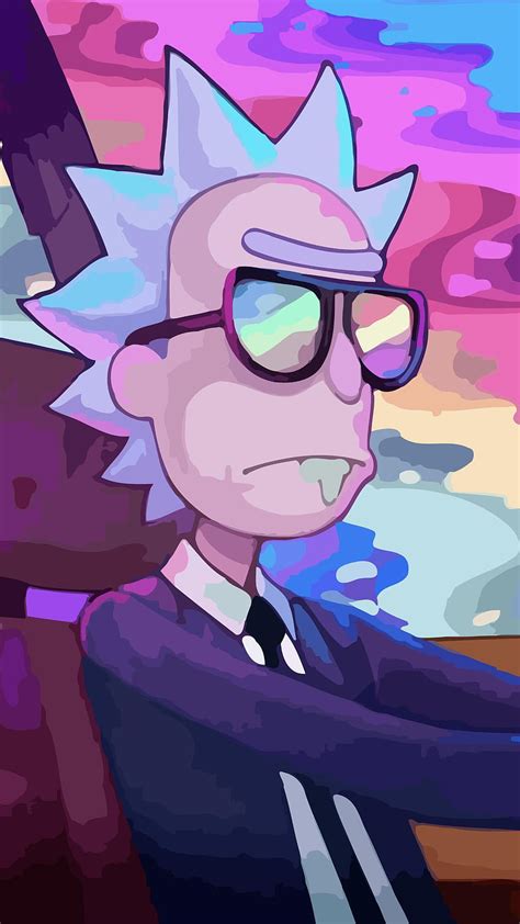 Here Is A Nice “trippy Rick” For Mobile Phones Rick And Morty Hd Phone