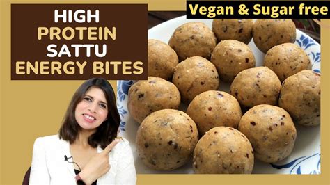 High Protein Sattu Energy Bites Ladoo Recipe For Weight Loss