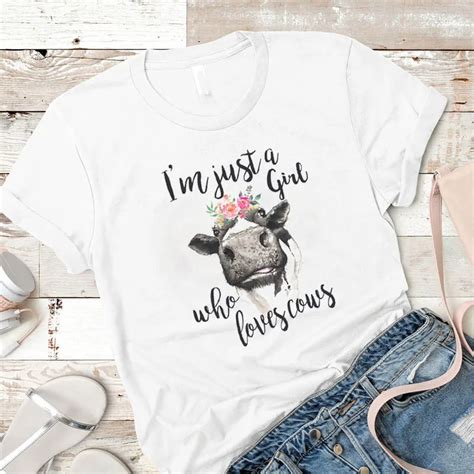 Women Shirt Heifer Womens Cattle Cows Love Laides Mujer Camisa Top