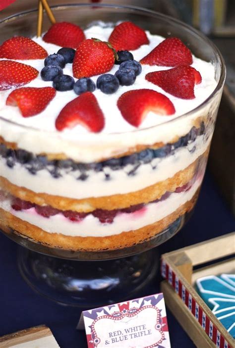 Red White And Blue Trifle Th Of July Dessert Recipe Th Of July