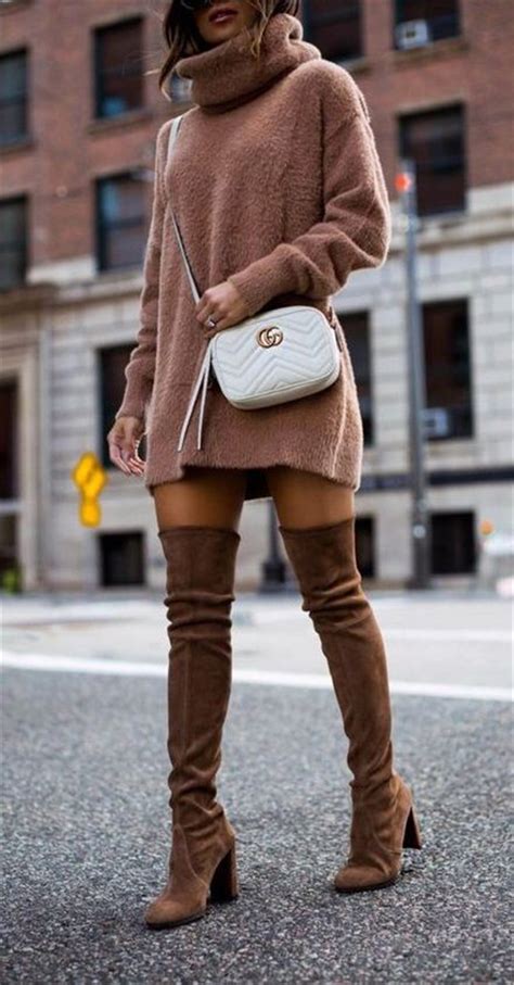 50 Perfect And Modest Winter Outfits Ideas With Knee High Boots Page