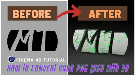 How To Convert Your Png Logo Into 3d Cinema 4d Tutorial Motion