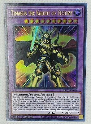 Yu Gi Oh Timaeus The Knight Of Destiny Gold 1st Edition Ultra DLCS