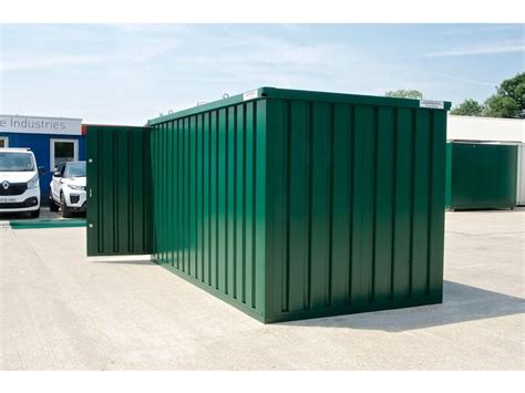 Flat Pack Shipping Containers 4m Self Assembly Green 1924 00 Flat