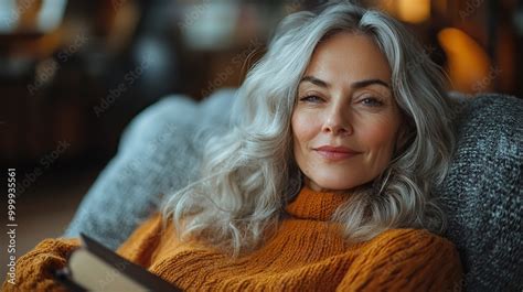 Top View Of Beautiful Mature Woman Asleep With Book Weekend Activity For Older Woman Relaxing At