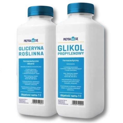 Gliceryna Roślinna Glikol Propylenowy 2L Zestaw Farmaceutyczna Jakość