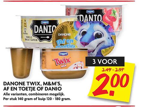 Danone Twix M M S Af En Toetje Of Danio Aanbieding Bij Dekamarkt