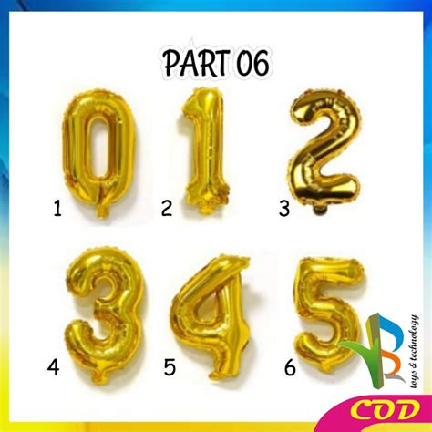 Jual Rb C Balon Foil Huruf Gold A Z Balon Foil Angka Ballon