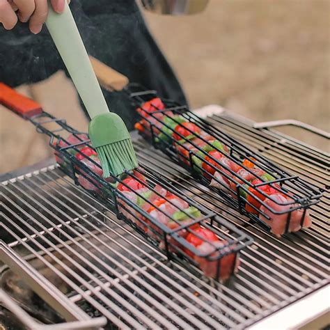 Outils De Barbecue Portables Panier De Gril Pinces Barbecue