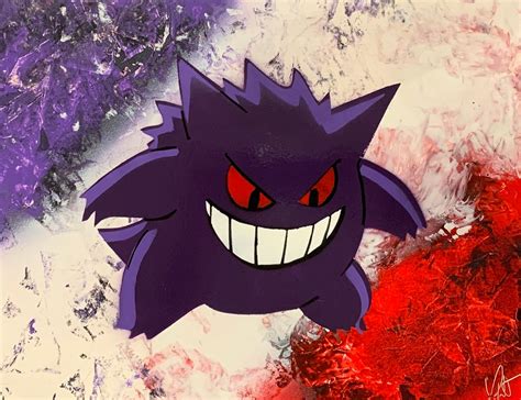 Colored Pencil Drawing Illustration Pokemon GENGAR Art POKEMON Art