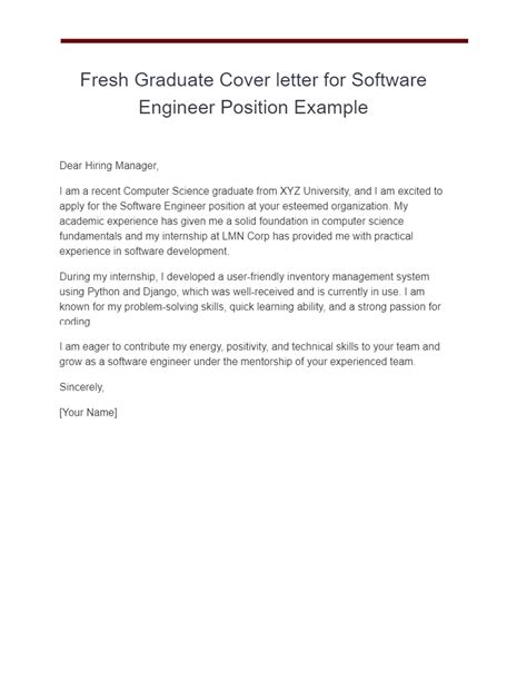 Software Engineer Cover Letter 25 Examples Pdf