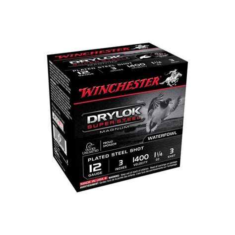 BOITE DE 25 CARTOUCHES WINCHESTER 12 70 STEEL SUPER X DRYLOK 35G PB4