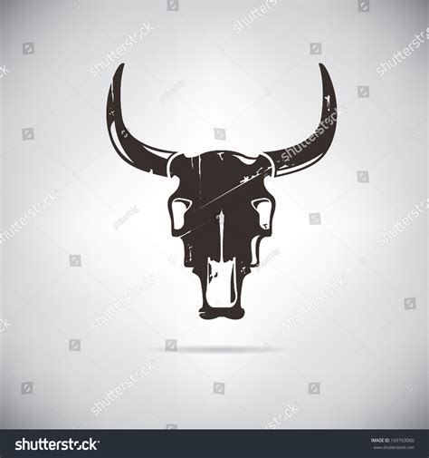 Bull Skull, Cow Skull Stock Vector Illustration 169763060 : Shutterstock