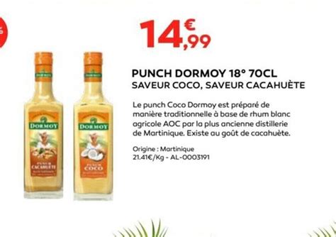 Promo Punch Dormoy Cl Saveur Coco Saveur Cacahu Te Chez Cabesto