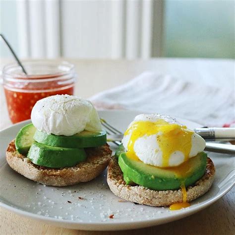 Poached Egg Over Avocado English Muffin With Homemade Sambal Recipe