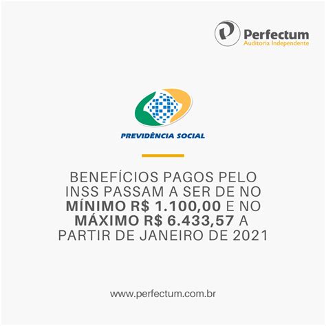 BENEFÍCIOS PAGOS PELO INSS PASSAM A SER DE NO MÍNIMO R 1 100 00 E NO