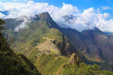 Views Of Machu Picchu Hiking Up Huayna Picchu Mountain Hand Luggage