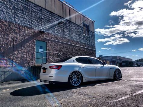 Bagged Maserati On 22’s So Sexy Leveled Nyc Bagged4life Groundsthelimit Maserati Ghibli