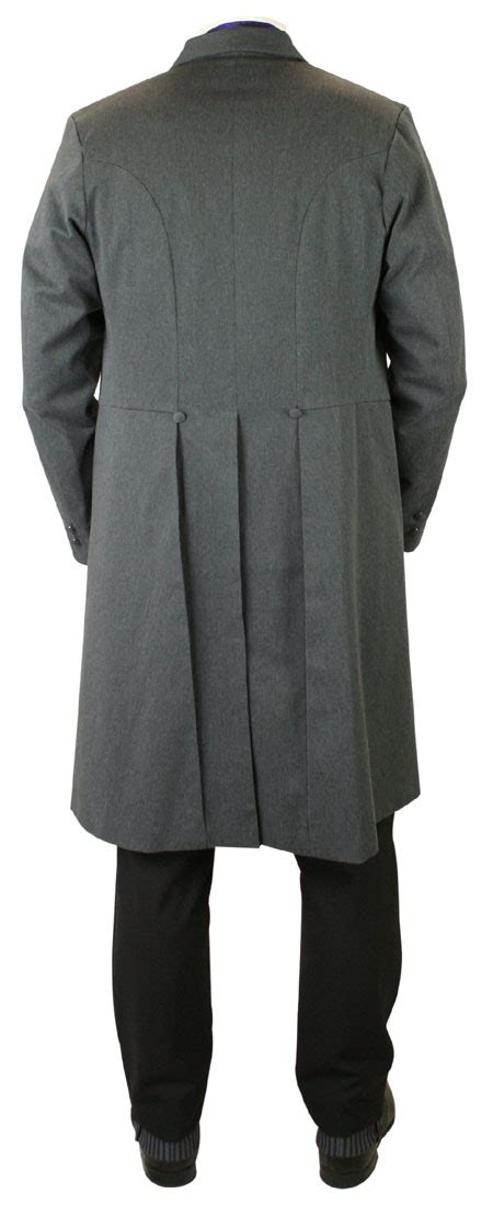 Double Breasted Frock Coat Charcoal