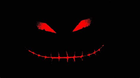 Download Black Horror Stitched Up Smile Wallpaper