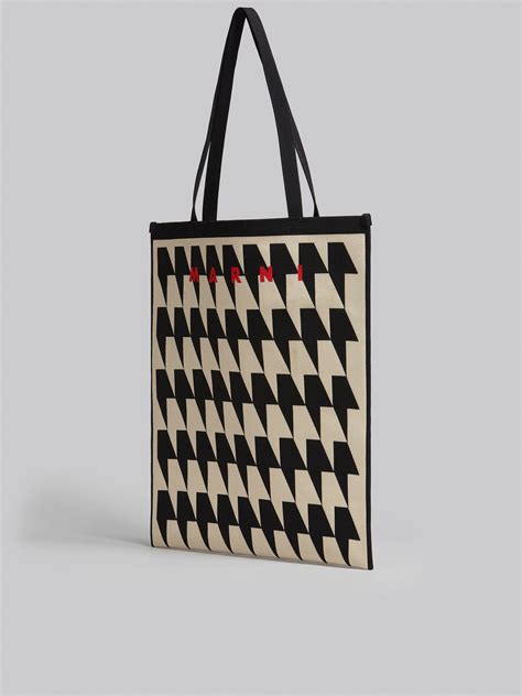 Houndstooth Jacquard Tote Bag Marni