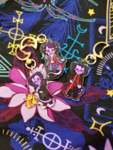 Mollymauk Lucien And Kingsley Tealeaf Acrylic Charms Etsy