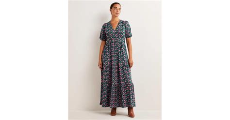 Boden Tiered Jersey Maxi Tea Dress Green Lyst