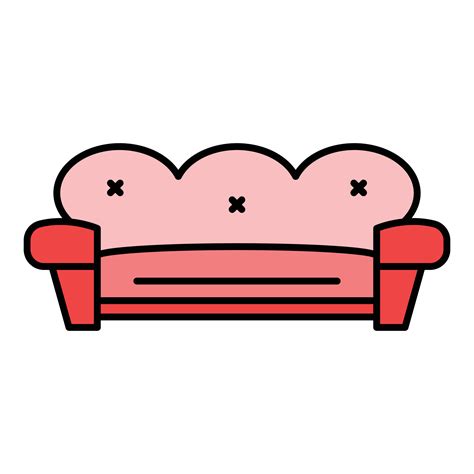 Retro sofa icon color outline vector 15678246 Vector Art at Vecteezy