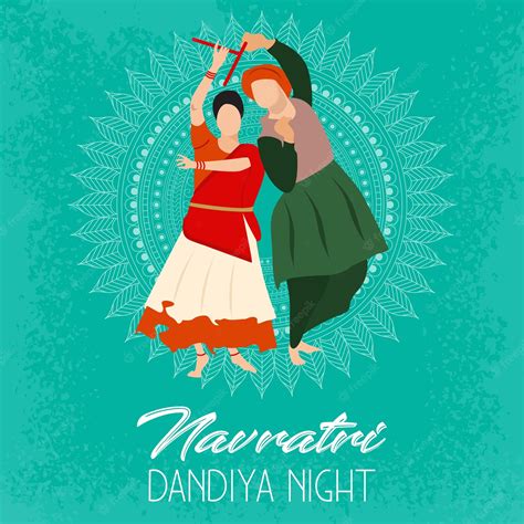 Premium Vector Happy Navratri Dandiya Night Design Stock