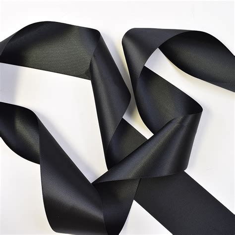 Polyester Satin Ribbon Black Shine Trimmings Fabrics