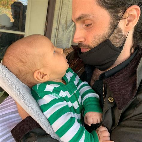 Penn Badgley Smiles Down at His New Baby Son in Sweet Photo