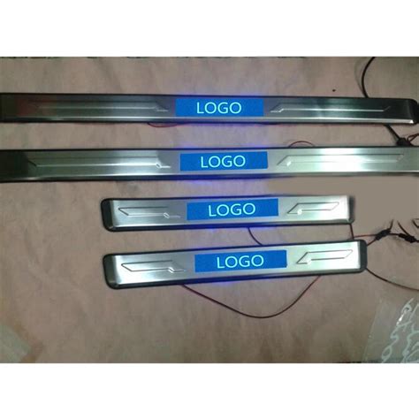 Newest Car Door Sill Scuff Plate Illuminate Led Light Plate Trim Sills ...