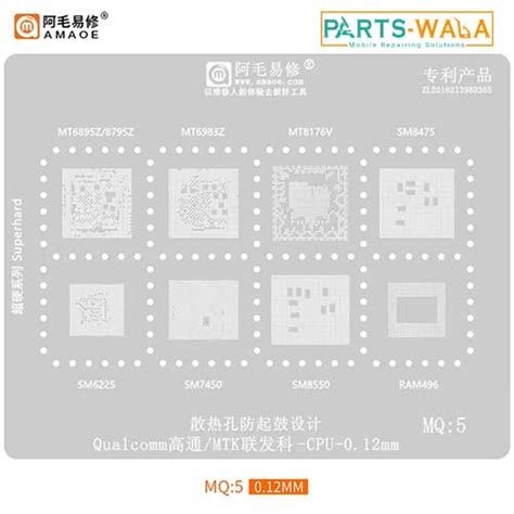 Amaoe Mq Bga Reballing Stencil For Mt Z Mt Z Mt Z Mt V