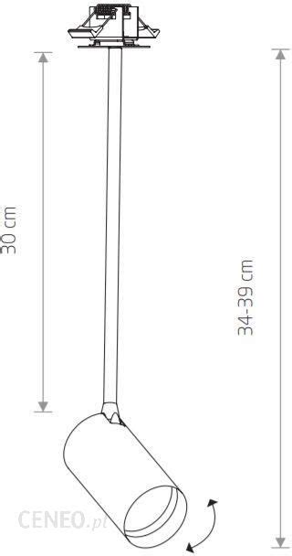 NOWODVORSKI LAMPA SUFITOWA PODTYNKOWA MONO SURFACE LONG M GU10