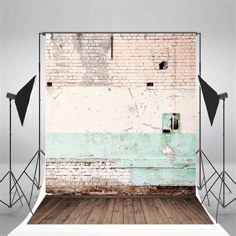 HelloDecor 5x7ft Photography Backdrop Wood Plank Floor And Drawing