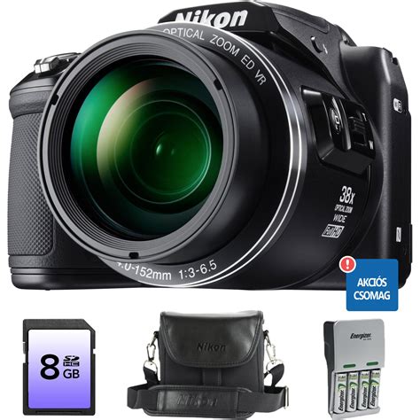 Nikon COOLPIX L840 digitális fényképezőgép, akciós csomag, 16MP, Fekete ...