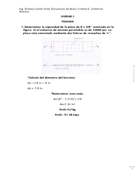 Estructuras De Acero Cálculo De Áreas Netas Efectivas Pdf Pandeo Viga Estructura