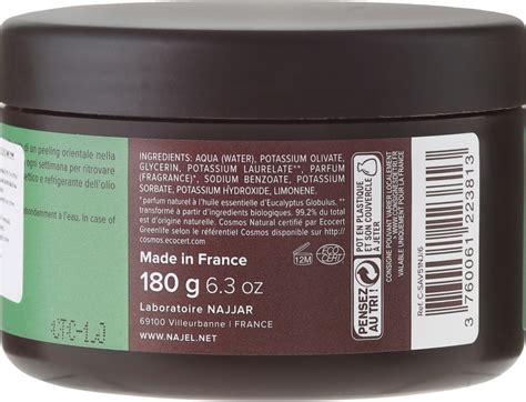 Najel Black Savon Noir Aleppo Soap Eucalyptus Body Peeling Czarne